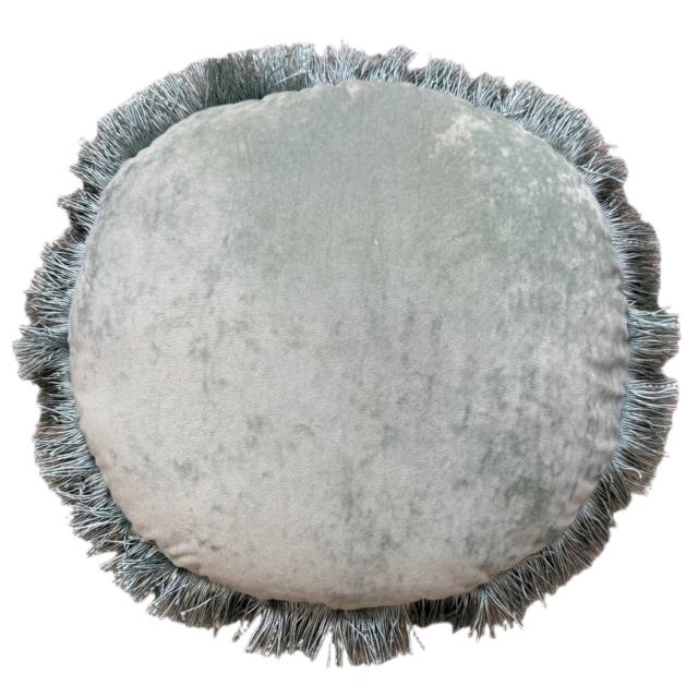 Rental store for ROUND PILLOW, VELVET MINT, FRINGE in Orange County CA