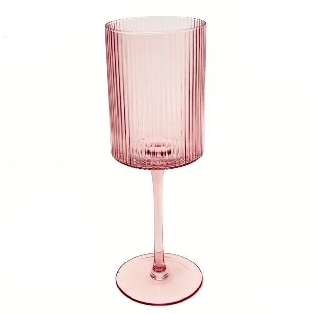 Rental store for CAMBRIA RIBBED WINE GLASS, PINK SAND in Orange County CA