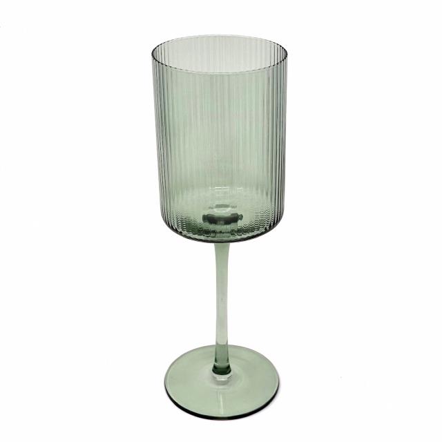 Rental store for CAMBRIA RIBBED WINE GLASS, COASTAL SAGE in Orange County CA