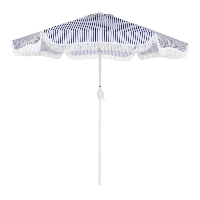 Rental store for 9  FRINGE UMBRELLA, NAVY STRIPE in Orange County CA