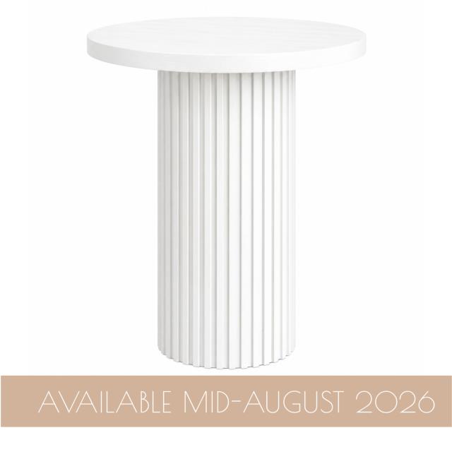 Rental store for CATALINA COCKTAIL TABLE, WHITE, RIBBED in Orange County CA